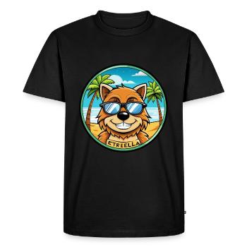 Estrela Mountain Dog Breed Cartoon Sunglass Beach - Men's Premium Organic T-Shirt - black - Front - Nico (187cm)