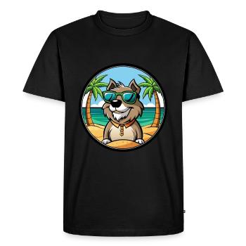 Lunettes de soleil Gascon Saintongeois Dog Breed Cartoon - T-shirt Premium bio Homme - noir - Devant - Nico (187cm)