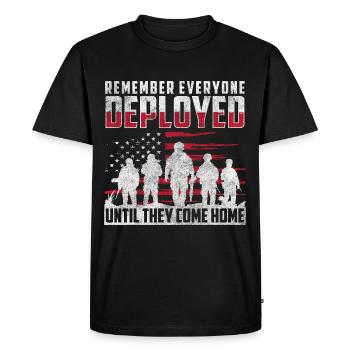 Military Flag Military Service Demonstration - Men's Premium Organic T-Shirt - black - Front - Nico (187cm)