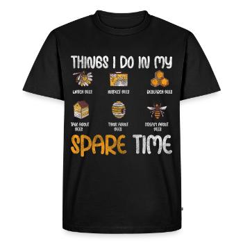 abeille insecte guêpe - T-shirt Premium bio Homme - noir - Devant - Nico (187cm)
