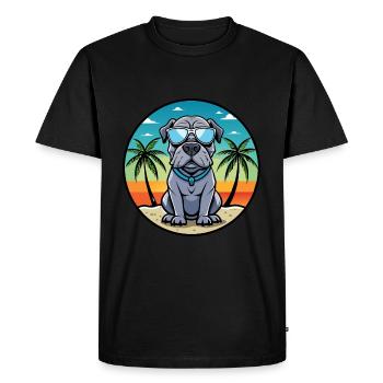 Neapolitan Mastiff Dog Breed Cartoon Sunglasses - Men's Premium Organic T-Shirt - black - Front - Nico (187cm)
