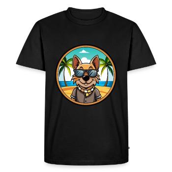 Ratonero Valenciano Dog Breed Cartoon Sunglasses - Men's Premium Organic T-Shirt - black - Front - Nico (187cm)