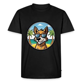 Lunettes de soleil uruguayennes Cimarron Dog Breed Cartoon - T-shirt Premium bio Homme - noir - Devant - Nico (187cm)