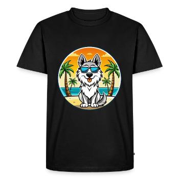 Lunettes de soleil de race de chien de berger des Carpates - T-shirt Premium bio Homme - noir - Devant - Nico (187cm)