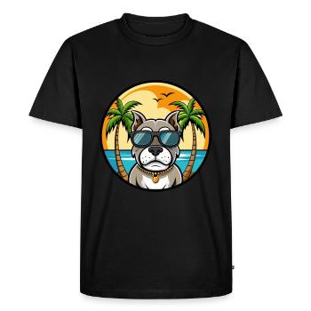 Bully Kutta Chien Race Dessin Animé Lunettes De Soleil Plage - T-shirt Premium bio Homme - noir - Devant - Nico (187cm)