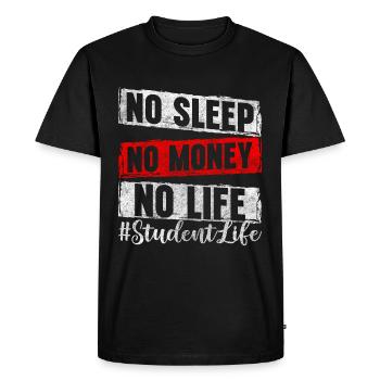 Study Lifestyle Exam - Men's Premium Organic T-Shirt - black - Front - Nico (187cm)