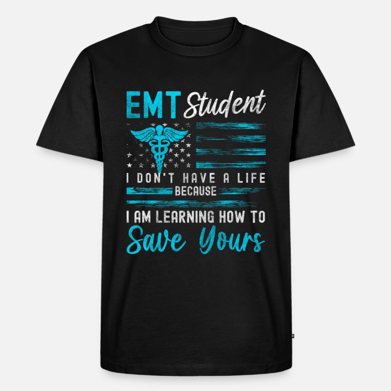 Student Uni Computer Lehrer - Männer Premium Bio T-Shirt - Schwarz