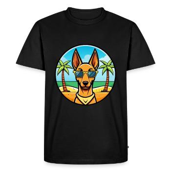 Pharaon Chien Chien Race Dessin Animé Lunettes De Soleil Plage - T-shirt Premium bio Homme - noir - Devant - Nico (187cm)
