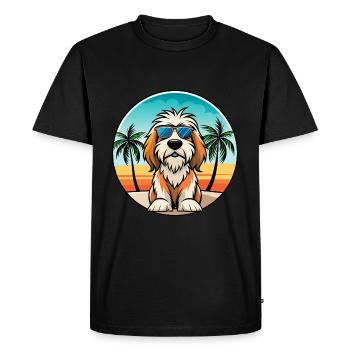 Petit Basset Griffon Vendéen Race De Chien Dessin Animé - T-shirt Premium bio Homme - noir - Devant - Nico (187cm)