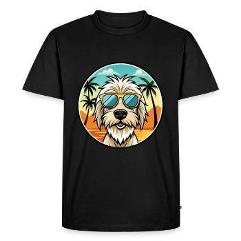 Spinone Italiano Race De Chien Dessin Animé Lunettes De Soleil Plage - T-shirt Premium bio Homme - noir - Devant - Nico (187cm)