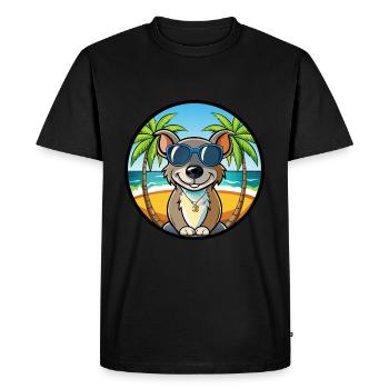 Ratonero Murciano Dog Breed Cartoon Sunglass Beach - Men's Premium Organic T-Shirt - black - Front - Nico (187cm)
