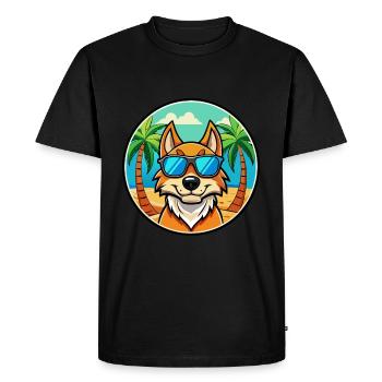 Lunettes de soleil de plage de race de chien de race de chien slovaque - T-shirt Premium bio Homme - noir - Devant - Nico (187cm)