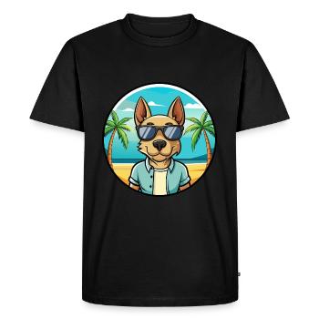 Thai Ridgeback Chien Race Dessin Animé Lunettes De Soleil Plage - T-shirt Premium bio Homme - noir - Devant - Nico (187cm)