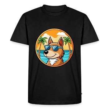Lunettes de soleil uruguayennes Cimarron Dog Breed Cartoon - T-shirt Premium bio Homme - noir - Devant - Nico (187cm)