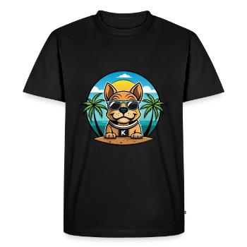 Kai Ken Chien Race Dessin Animé Lunettes De Soleil Plage - T-shirt Premium bio Homme - noir - Devant - Nico (187cm)