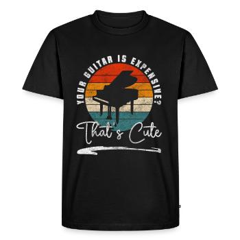 Instrument de musique Piano Player - T-shirt Premium bio Homme - noir - Devant - Nico (187cm)