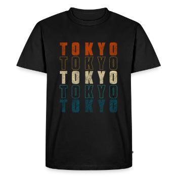 Samouraï de la ville de Tokyo - T-shirt Premium bio Homme - noir - Devant - Nico (187cm)