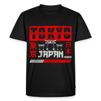 Japon Manga Tokyo - T-shirt Premium bio Homme - noir - Devant - Nico (187cm)