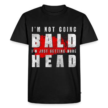 cheveux de barbe d’homme chauve - T-shirt Premium bio Homme - noir - Devant - Nico (187cm)