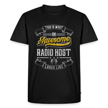 Radio Show Voice Frequency - Men's Premium Organic T-Shirt - black - Front - Nico (187cm)