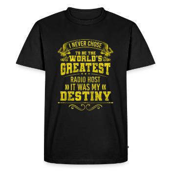 Presenter Radio Show Profession Retro - Men's Premium Organic T-Shirt - black - Front - Nico (187cm)