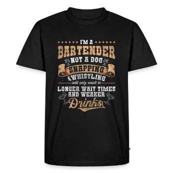 Bartender Alcohol Drinker Celebrations - Men's Premium Organic T-Shirt - black - Front - Nico (187cm)