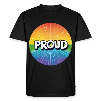 Fierté LGBTQ - T-shirt Premium bio Homme - noir - Devant - Nico (187cm)