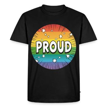 Fierté LGBTQ - T-shirt Premium bio Homme - noir - Devant - Nico (187cm)