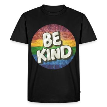 LGBTQ Soyez gentil - T-shirt Premium bio Homme - noir - Devant - Nico (187cm)