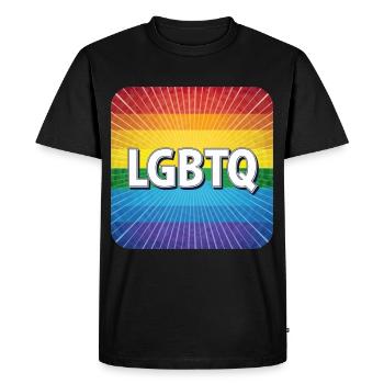 LGBTQ - T-shirt Premium bio Homme - noir - Devant - Nico (187cm)