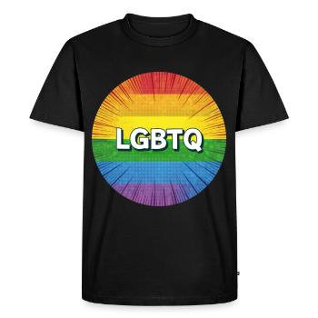 LGBTQ - T-shirt Premium bio Homme - noir - Devant - Nico (187cm)