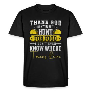 Tacos Food Celebrate Tortilla - T-shirt Premium bio Homme - noir - Devant - Nico (187cm)