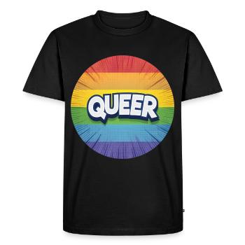 LGBTQ Queer - Men's Premium Organic T-Shirt - black - Front - Nico (187cm)