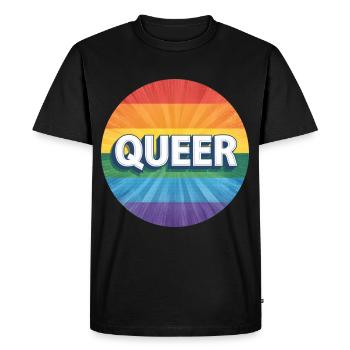 LGBTQ Queer - T-shirt Premium bio Homme - noir - Devant - Nico (187cm)