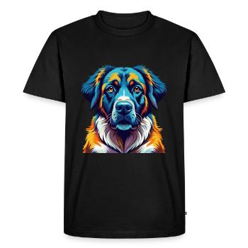 Chien de berger d’Anatolie Race Dessin animé Kawaii - T-shirt Premium bio Homme - noir - Devant - Nico (187cm)