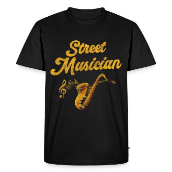 Musicien Ville Musicien Guitare - T-shirt Premium bio Homme - noir - Devant - Nico (187cm)