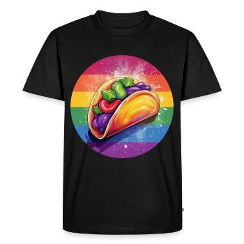 LGBTQ Taco - Men's Premium Organic T-Shirt - black - Front - Nico (187cm)