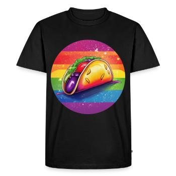 LGBTQ Taco - Men's Premium Organic T-Shirt - black - Front - Nico (187cm)