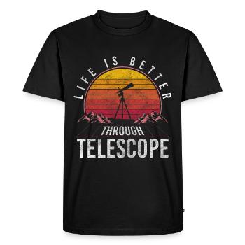 Universe Explore Space Black Hole - Men's Premium Organic T-Shirt - black - Front - Nico (187cm)