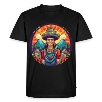 5 de Mayo Party Drinko de Mayo Mayan Culture, - Men's Premium Organic T-Shirt - black - Front - Nico (187cm)