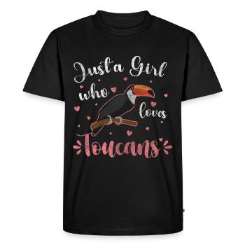 Toucan Mouches à bec tropicales - T-shirt Premium bio Homme - noir - Devant - Nico (187cm)