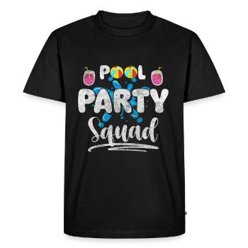 Pool Party Bathing Party Time - Men's Premium Organic T-Shirt - black - Front - Nico (187cm)