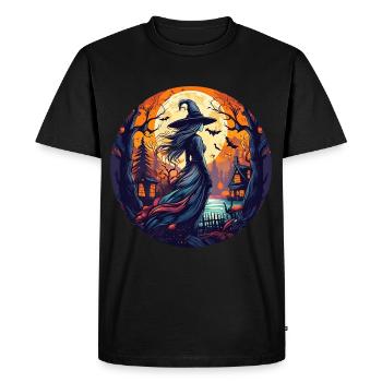 Gruseliges Halloween-partykostüm Hexe - T-shirt Premium bio Homme - noir - Devant - Nico (187cm)