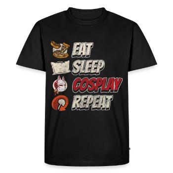 Cosplay Hobby Gaming Cute - Men's Premium Organic T-Shirt - black - Front - Nico (187cm)