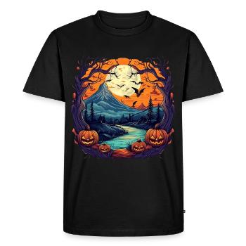 Gruseliges Halloween Party Kostüm Halloween - Men's Premium Organic T-Shirt - black - Front - Nico (187cm)