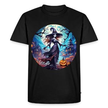 Gruseliges Halloween-partykostüm Hexe - T-shirt Premium bio Homme - noir - Devant - Nico (187cm)