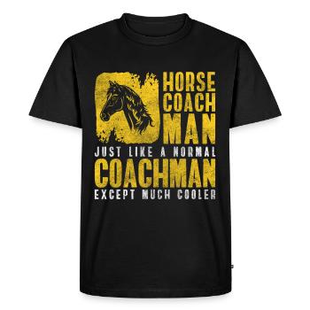 Horse-drawn carriage riding Guest Rider - Men's Premium Organic T-Shirt - black - Front - Nico (187cm)
