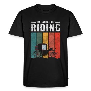 Métier de calèche Métier - T-shirt Premium bio Homme - noir - Devant - Nico (187cm)