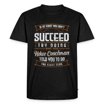 Calèche calèche de loisir - T-shirt Premium bio Homme - noir - Devant - Nico (187cm)