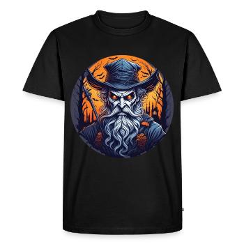 Gruseliges Halloween-partykostüm Hexenmeister - Men's Premium Organic T-Shirt - black - Front - Nico (187cm)